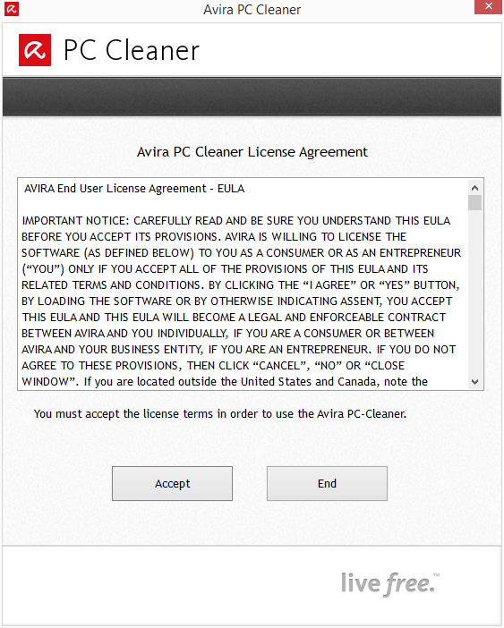 Avira PC Cleaner: licenční podmínky Avira PC Cleaner: licenční podmínky