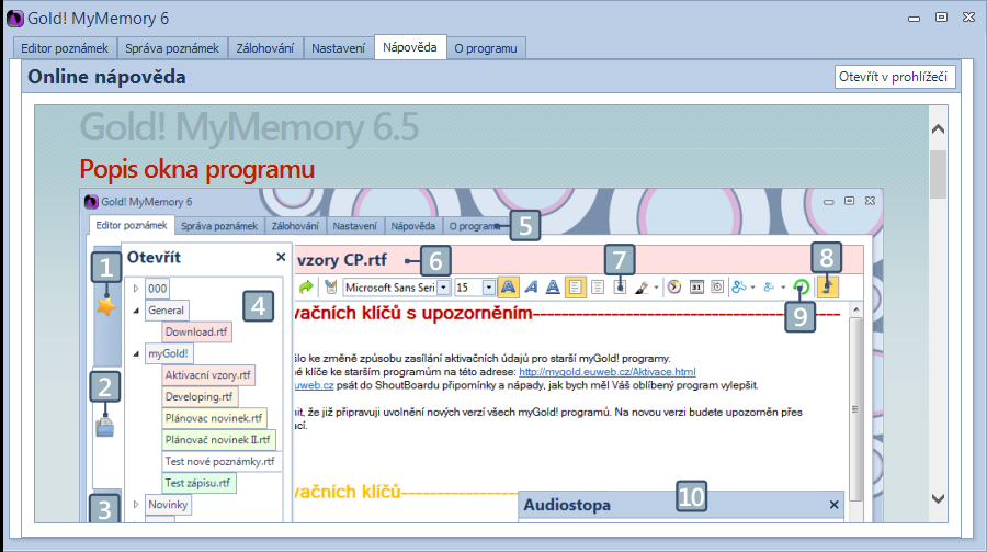 Gold! MyMemory: Nápověda Gold! MyMemory: Nápověda