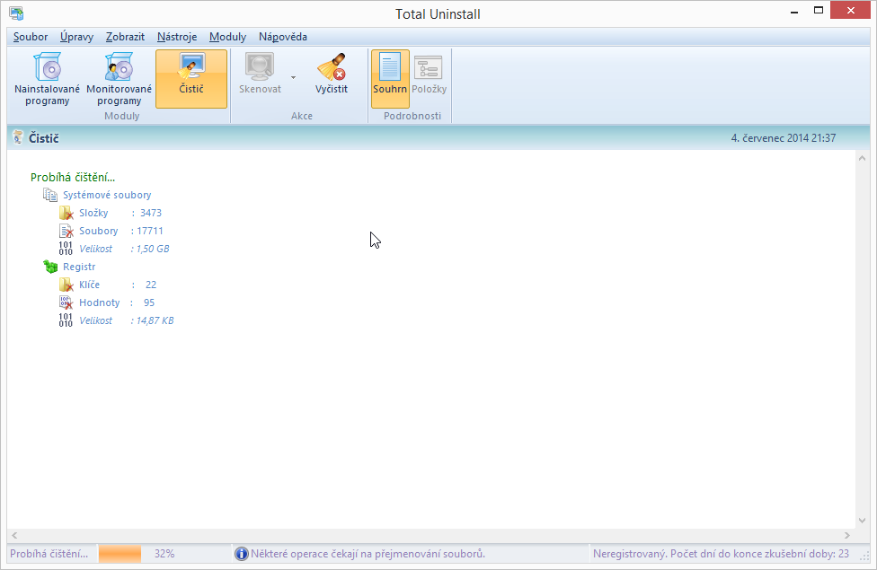 Total Uninstall: čistič registrů a systémových souborů Total Uninstall: čistič registrů a systémových souborů
