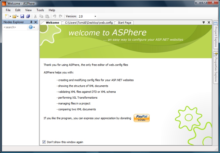 scr2.jpg ASPhere - nástroj pro vytváření a úpravu nejen web.config souborů