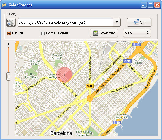 gmapcatcher-10.jpg GMapCatcher - skvělý offline prohlížeč map