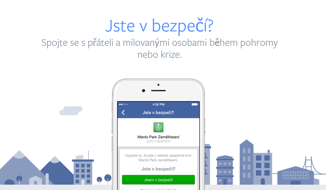Funkcionalita Safety Check se inicializuje v kritických případech Funkcionalita Safety Check se inicializuje v kritických případech