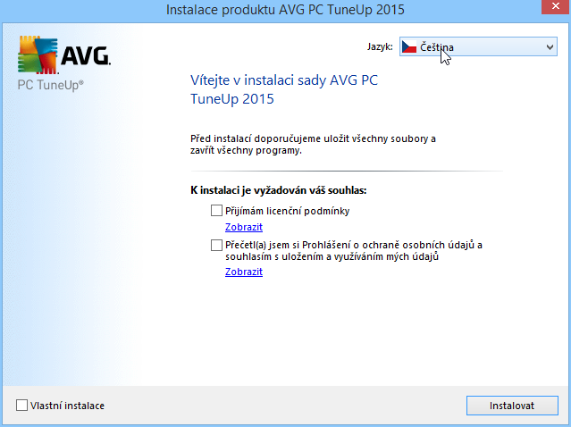 AVG PC TuneUp nainstalujeme v češtině AVG PC TuneUp nainstalujeme v češtině