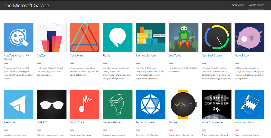 Microsoft Garage: zatím 16 různorodých aplikací Microsoft Garage: zatím 16 různorodých aplikací