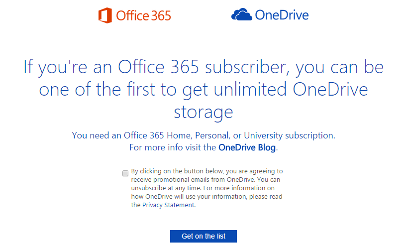Zapište se do pořadí na neomezený cloud OneDrive Zapište se do pořadí na neomezený cloud OneDrive