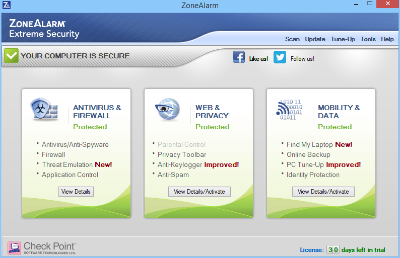 ZoneAlarm Extreme Security