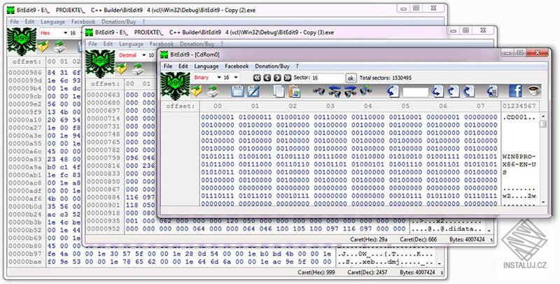 BitEdit - prohlížení a editace hexadecimálních souborů