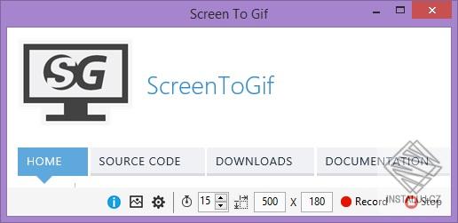 ScreenToGif - zachycení činnosti na obrazovce a uložení do GIF souboru