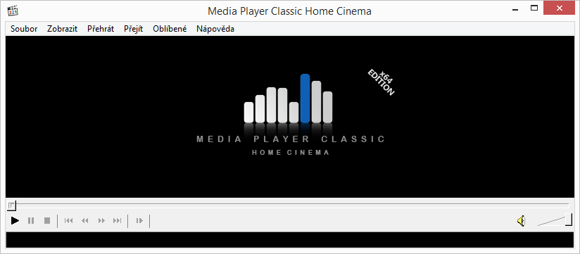 Media Player Classic Home Cinema: uvítací obrazovka v hyperprostém designu Media Player Classic Home Cinema: uvítací obrazovka v hyperprostém designu