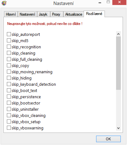 Nastavení Rozšířených možností LinuxLive USB Creator Nastavení Rozšířených možností LinuxLive USB Creator