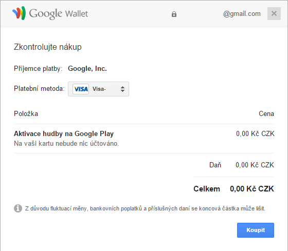 Potvrdíme bezplatnou aktivaci hudby na Google Play Potvrdíme bezplatnou aktivaci hudby na Google Play