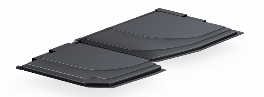 Speciální, vrstvená baterie maximálně využívá prostor šasi nového MacBooku Speciální, vrstvená baterie maximálně využívá prostor šasi nového MacBooku