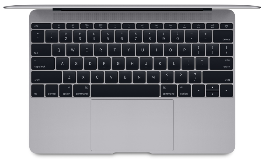 Nový MacBook disponuje renovovanou klávesnicí roztaženou přes celou jeho šířku Nový MacBook disponuje renovovanou klávesnicí roztaženou přes celou jeho šířku