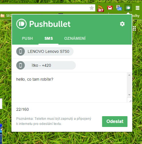 Zvolíme SMS - zařízení - adresáta - a píšeme SMS Zvolíme SMS - zařízení - adresáta - a píšeme SMS