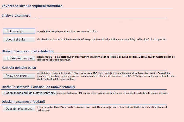 Závěrečná stránka: je třeba provést kontrolu chyb formuláře Závěrečná stránka: je třeba provést kontrolu chyb formuláře