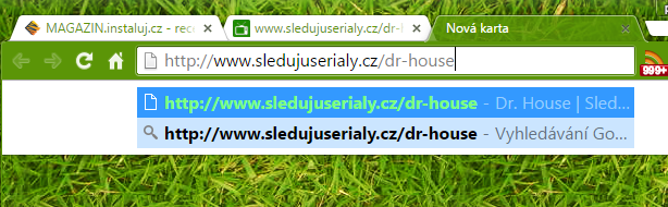 Vyhledáme URL adresu pomocí řádku s lupou Vyhledáme URL adresu pomocí řádku s lupou