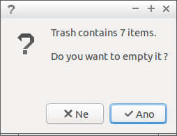 Na konci úprav se objeví tradiční dialog vyprazdňování Koše Na konci úprav se objeví tradiční dialog vyprazdňování Koše
