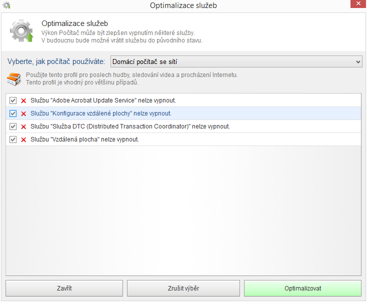 Kerish Doctor 2015 přízpůsobí počítač specifickému používání pomocí Optimalizace služeb Kerish Doctor 2015 přízpůsobí počítač specifickému používání pomocí Optimalizace služeb