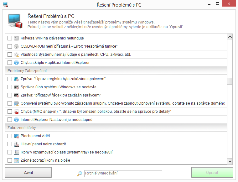 Na otravné maličkosti má Kerish Doctor 2015 nástroj Řešení problémů s PC Na otravné maličkosti má Kerish Doctor 2015 nástroj Řešení problémů s PC