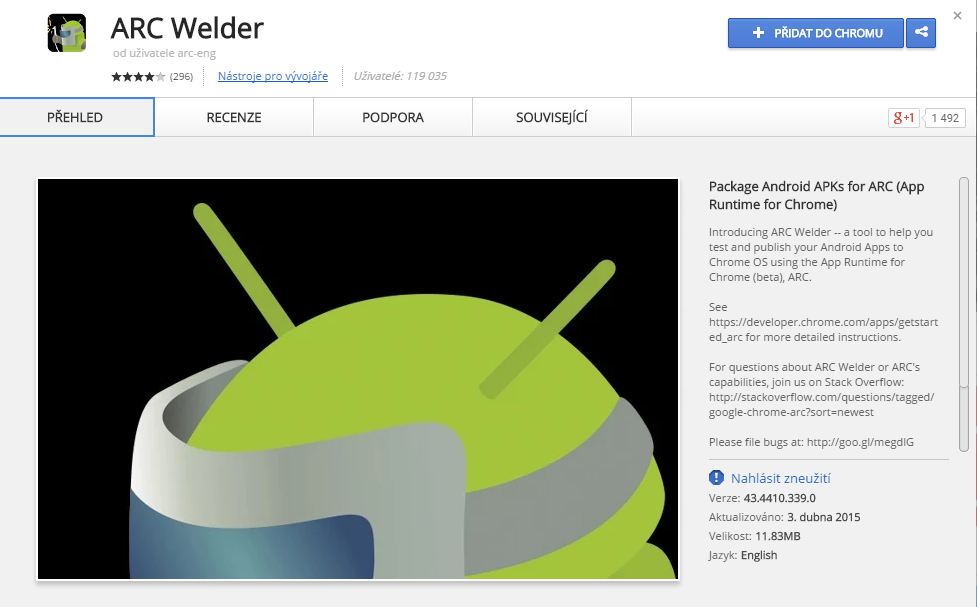 ARC Welder najdeme v Internetovém obchodě Chrome ARC Welder najdeme v Internetovém obchodě Chrome