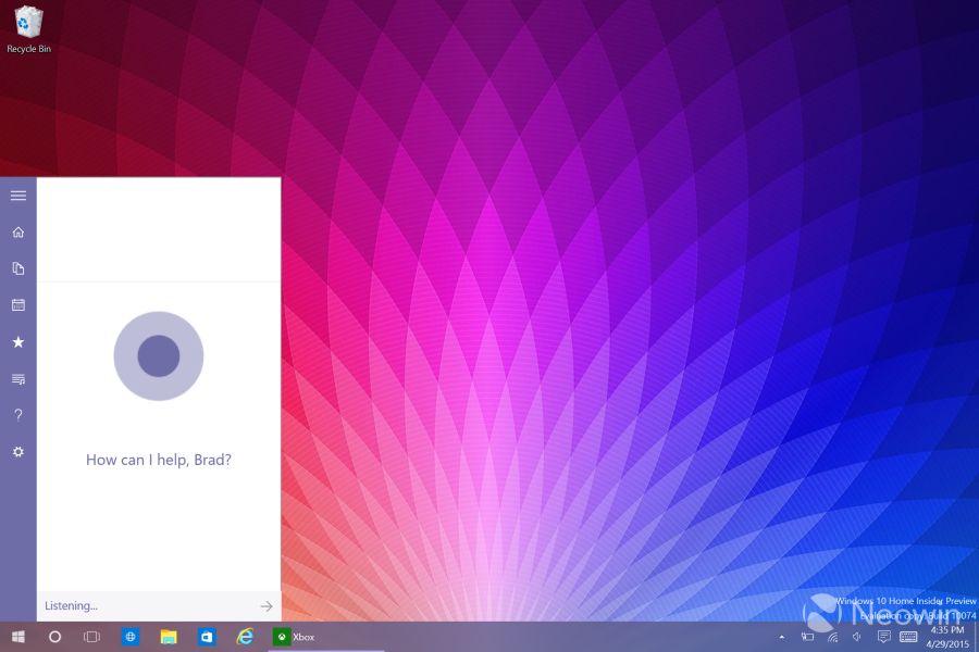 Cortana přímo integrovaná v nabídce Start a vyšperkovaná několika novými funkcemi (Zdroj: Neowin.net)