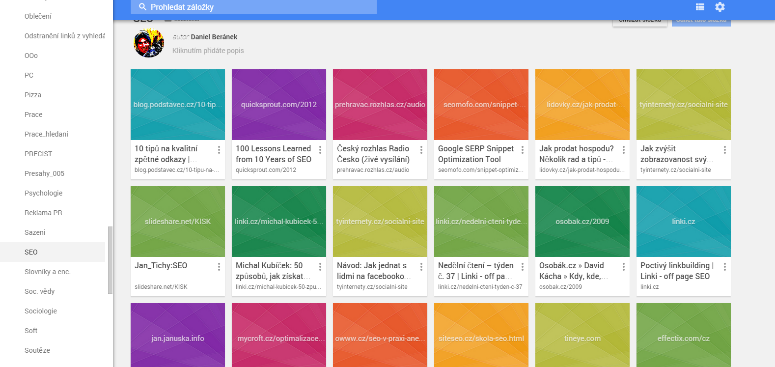 Dlaždicový Bookmarks Manager si příliš obliby nezískal Dlaždicový Bookmarks Manager si příliš obliby nezískal