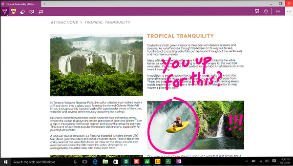 Microsoft Edge: poznámkovací funkce v akci Microsoft Edge: poznámkovací funkce v akci