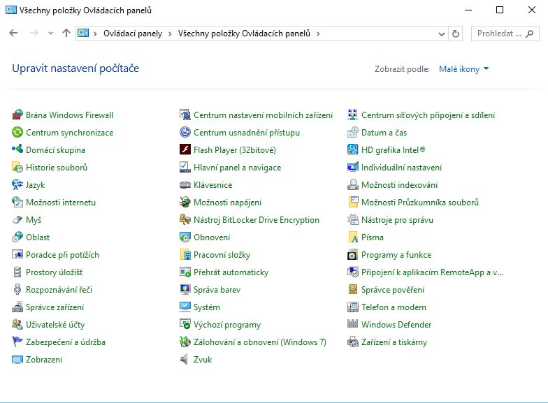 Ovládací panely: současná podoba ovládacích panelů ve Windows 10 Ovládací panely: současná podoba ovládacích panelů ve Windows 10