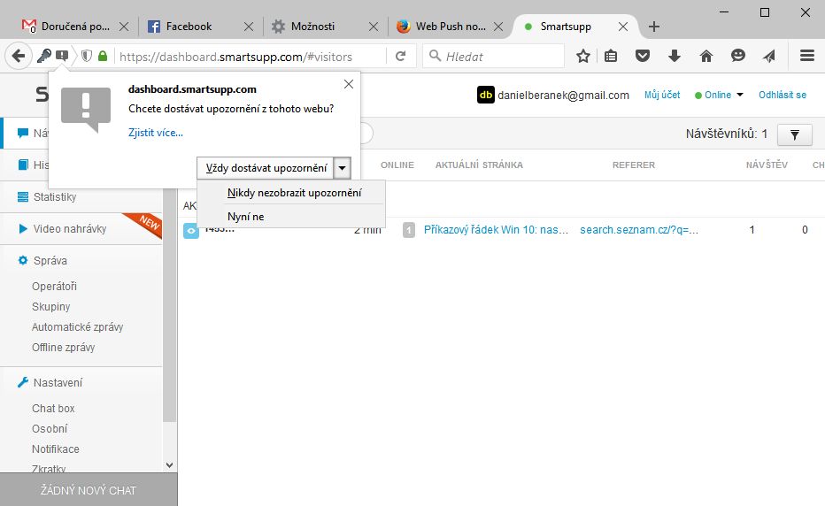 Firefox 44: nastavení push notifikací na webech, které je podporují Firefox 44: nastavení push notifikací na webech, které je podporují