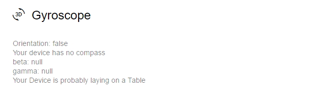 Gyroskop na notebooku toho moc nepoví - snad jen, že je zařízení právě nejspíš na stole Gyroskop na notebooku toho moc nepoví - snad jen, že je zařízení právě nejspíš na stole