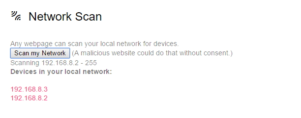 Webkay nabízí provedení skenování místní sítě - útočné weby se na povolení neptají Webkay nabízí provedení skenování místní sítě - útočné weby se na povolení neptají