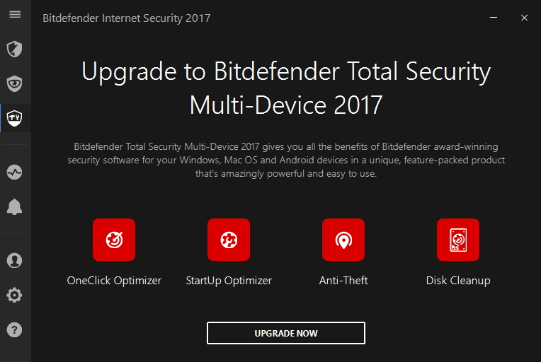 Nástroje jsou vyhrazeny pro Bitdefender Total Security - k jejich získání je třeba povýšit Nástroje jsou vyhrazeny pro Bitdefender Total Security - k jejich získání je třeba povýšit