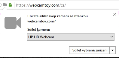 Nový dialog dostala situace, při níž se stránka snaží použít webkameru zařízení Nový dialog dostala situace, při níž se stránka snaží použít webkameru zařízení