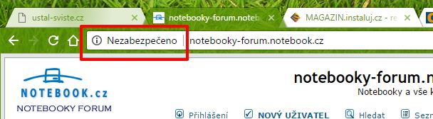 Veškeré HTTP weby s přihlašovacím formulářem jsou nově označovány jako nezabezpečené Veškeré HTTP weby s přihlašovacím formulářem jsou nově označovány jako nezabezpečené