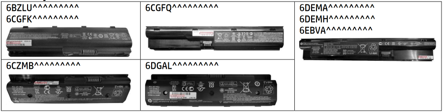 Typy potenciálně rizikových baterií a počáteční sekvence jejich číselného označení (Zdroj: Anandtech.com) Typy potenciálně rizikových baterií a počáteční sekvence jejich číselného označení (Zdroj: Anandtech.com)