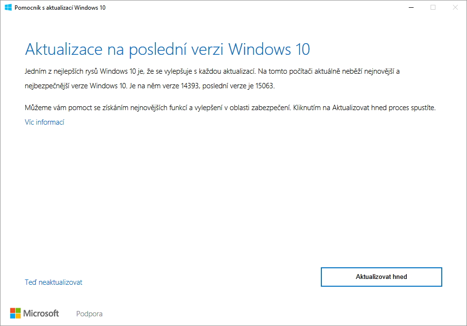 Pomocník s aktualizací Windows 10 již nyní nabízí nové povýšení Creators Update Pomocník s aktualizací Windows 10 již nyní nabízí nové povýšení Creators Update