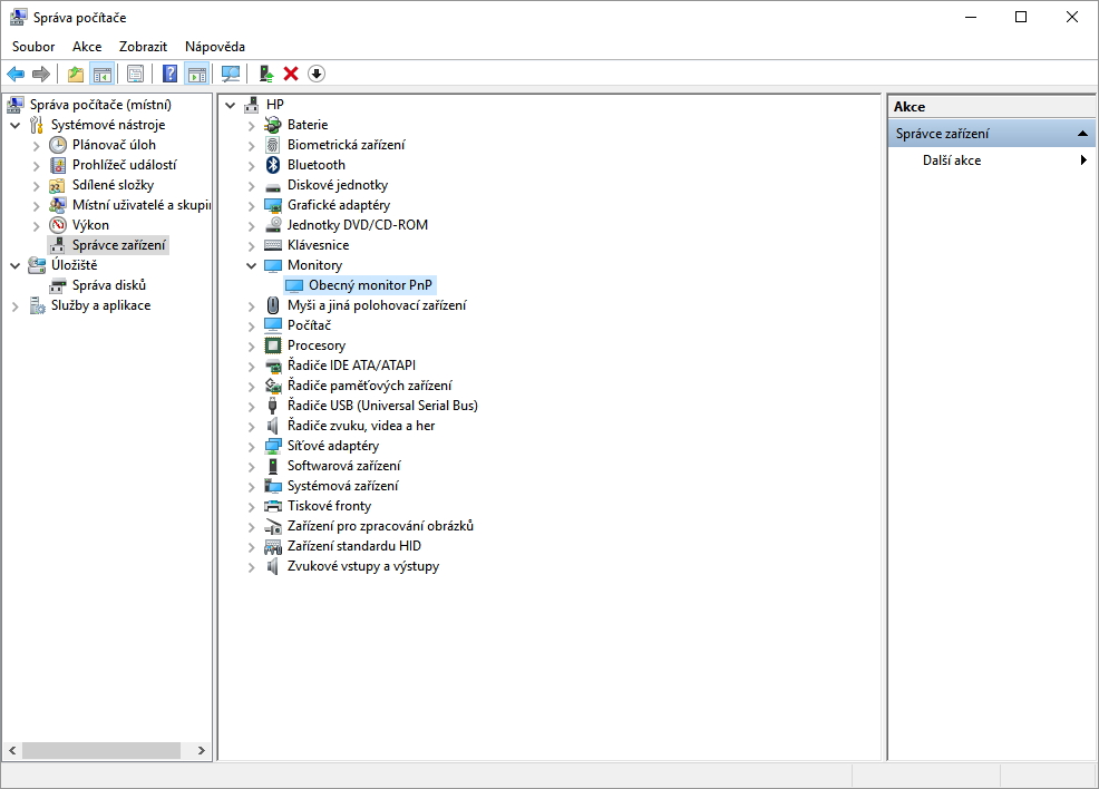 Dá se použít i drsnější odinstalování zařízení, po němž si systém ovladač dohledá a nainstaluje automaticky Dá se použít i drsnější odinstalování zařízení, po němž si systém ovladač dohledá a nainstaluje automaticky