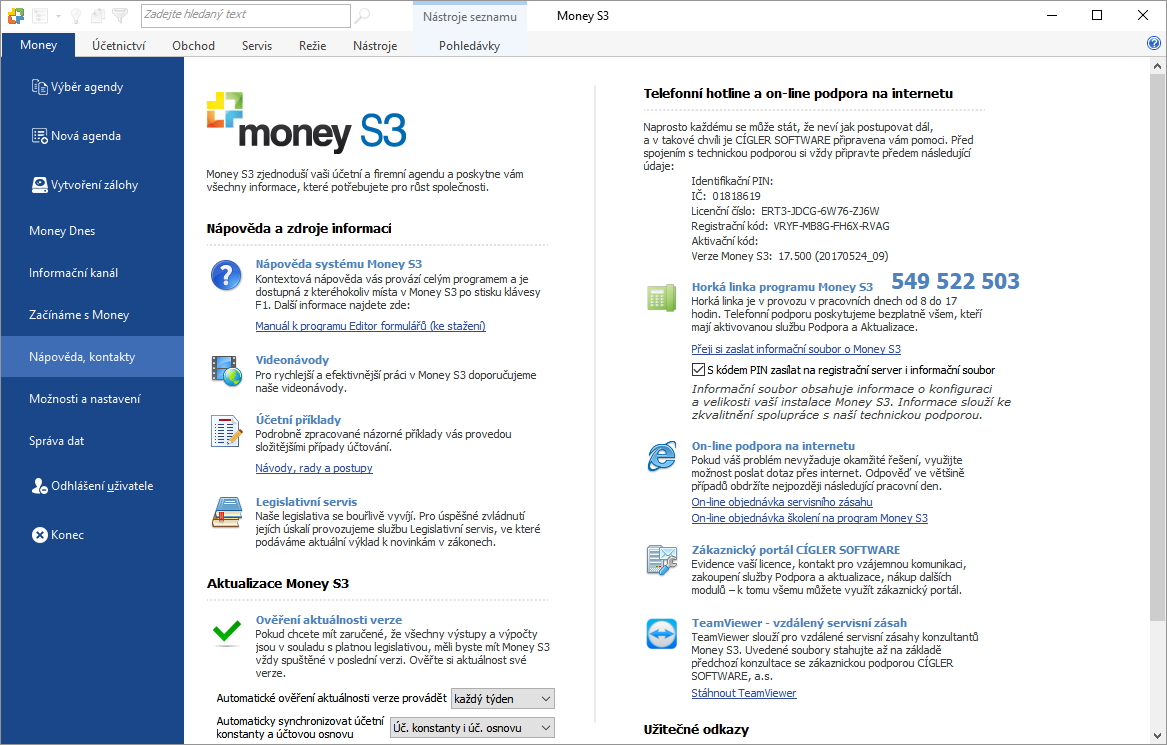 Nastavení Money S3 jsou mnohá... Nastavení Money S3 jsou mnohá...