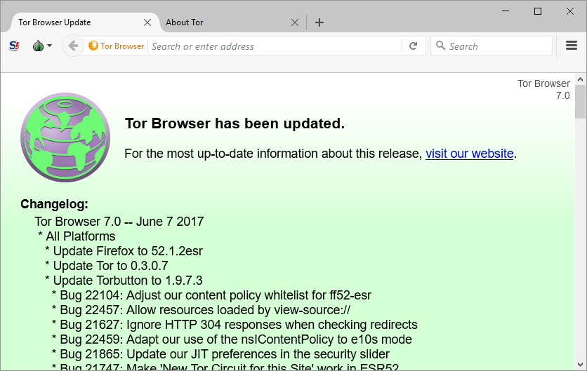Seznam změn Tor Browseru 7.0 je opravdu dlouhý, těch podstatných je ale jen pár Seznam změn Tor Browseru 7.0 je opravdu dlouhý, těch podstatných je ale jen pár