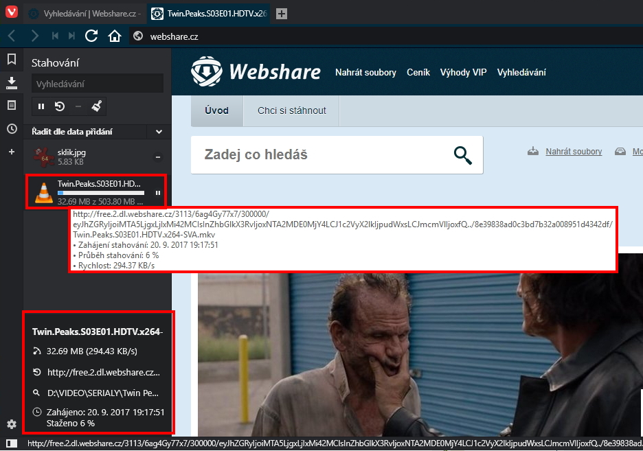 Správce stahování nabízí veškeré informace co, odkud, kam a jakou rychlostí stahujeme Správce stahování nabízí veškeré informace co, odkud, kam a jakou rychlostí stahujeme