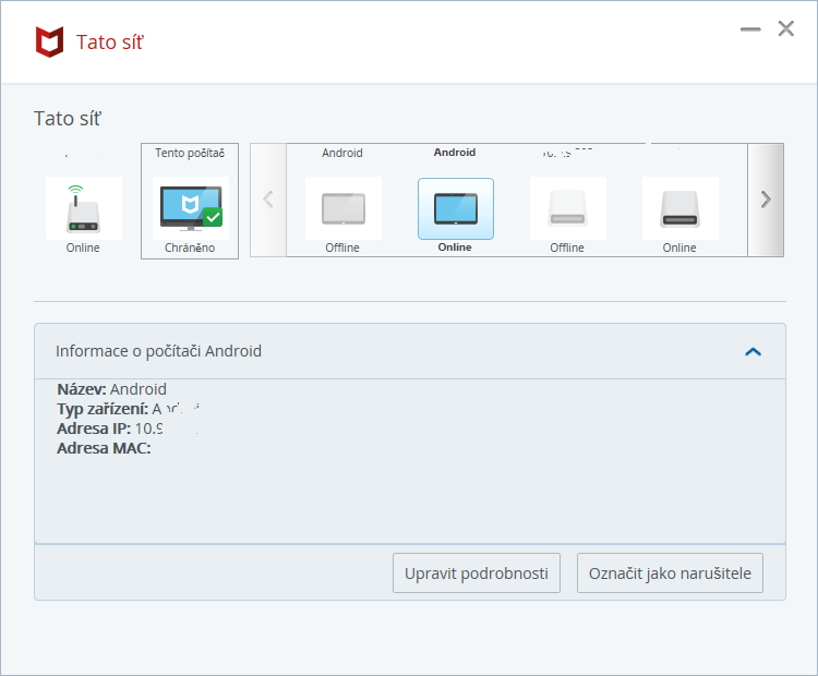 Nástroj Moje síť využijeme spíše informativně Nástroj Moje síť využijeme spíše informativně