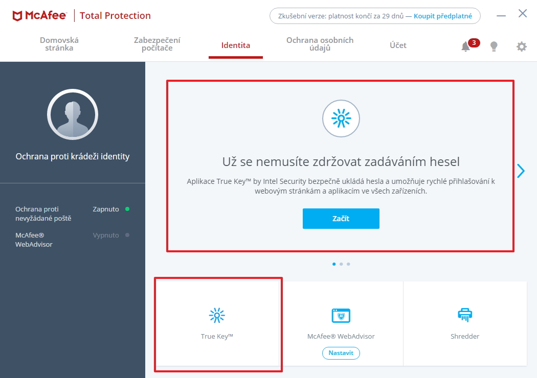 Klíčenka True Key propracovanější verzi browserových klíčenek Klíčenka True Key propracovanější verzi browserových klíčenek