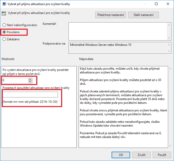 Na nedomácích edicích Windows lze také využít Editor místních zásad skupiny Na nedomácích edicích Windows lze také využít Editor místních zásad skupiny