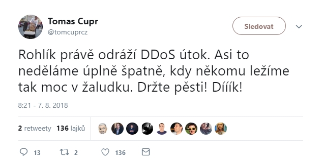 Tomáš Čupr vidí lepší stránku věci: konkurence je zoufalá, a proto sahá k těmto prostředkům Tomáš Čupr vidí lepší stránku věci: konkurence je zoufalá, a proto sahá k těmto prostředkům