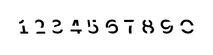 1, 2, 3, 4, 5: čísla v pojetí fontu Sans Forgetica 1, 2, 3, 4, 5: čísla v pojetí fontu Sans Forgetica