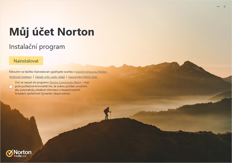 Norton Security Premium: už při instalaci je znát, že produkt vyžaduje online účet u Nortonu Norton Security Premium: už při instalaci je znát, že produkt vyžaduje online účet u Nortonu