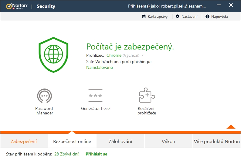 Bezpečnost online směřuje ven z programu - do prohlížečů a na web Nortonu Bezpečnost online směřuje ven z programu - do prohlížečů a na web Nortonu
