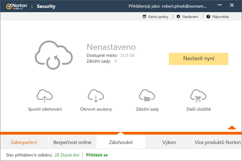 Sekce Zálohování je excelentně provedena: takže přivede k zálohování i ty největší lenochy a odpůrce změn Sekce Zálohování je excelentně provedena: takže přivede k zálohování i ty největší lenochy a odpůrce změn