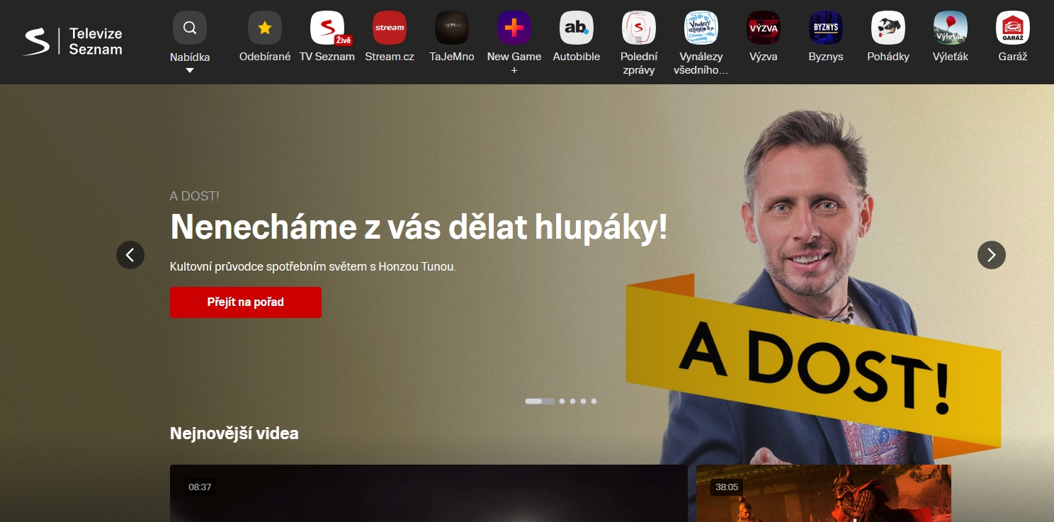 Seznam si už získal věrné diváky zajímavými pořady - teď je na čase rozšířit jejich řady (Zdroj: TelevizeSeznam.cz) Seznam si už získal věrné diváky zajímavými pořady - teď je na čase rozšířit jejich řady (Zdroj: TelevizeSeznam.cz)