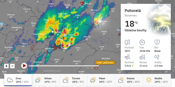 Nejvýraznějším prvkem Počasí.cz je teď živá meteomapa zobrazující především vývoj oblačnosti (Zdroj: Pocasi.cz) Nejvýraznějším prvkem Počasí.cz je teď živá meteomapa zobrazující především vývoj oblačnosti (Zdroj: Pocasi.cz)